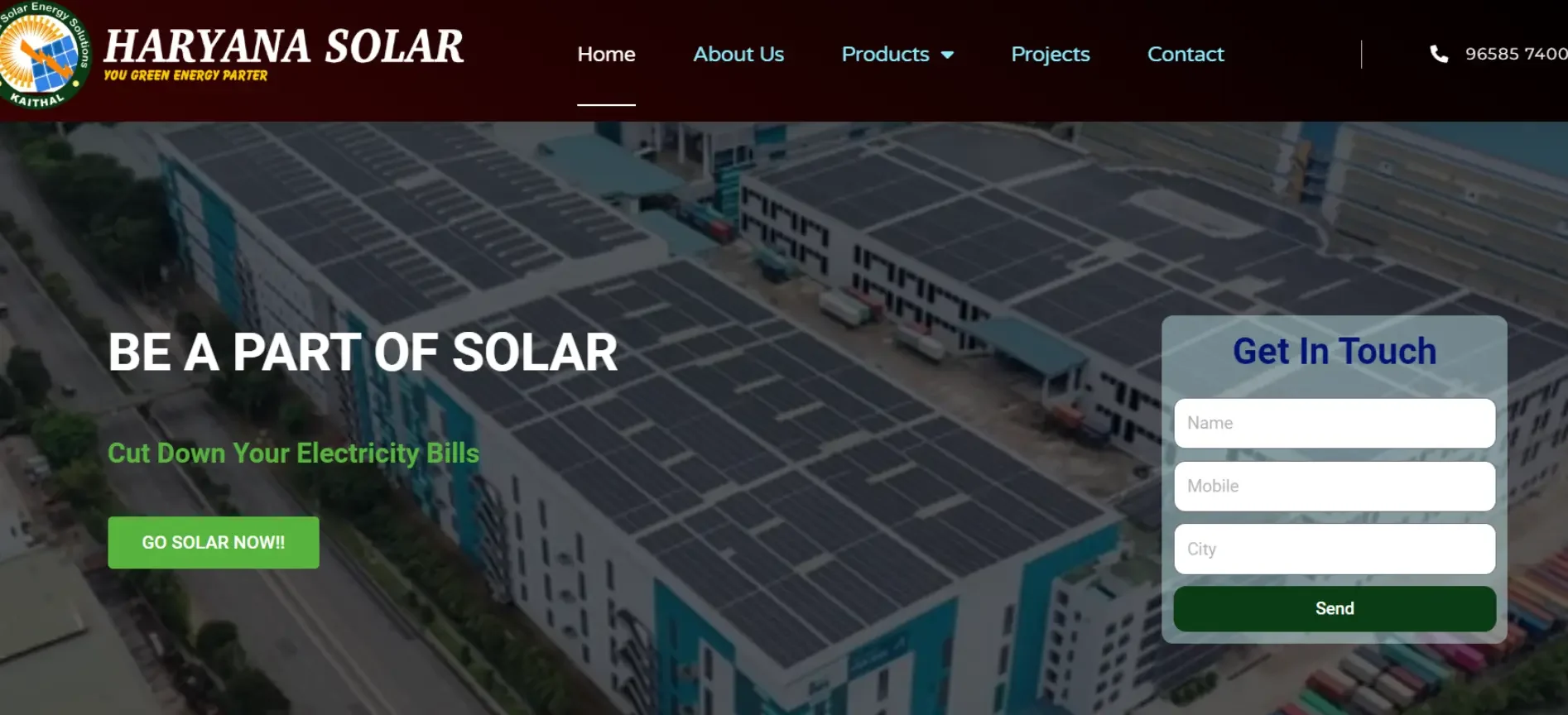 Solar Company website by Jatin Garg - Facebook Ads expert