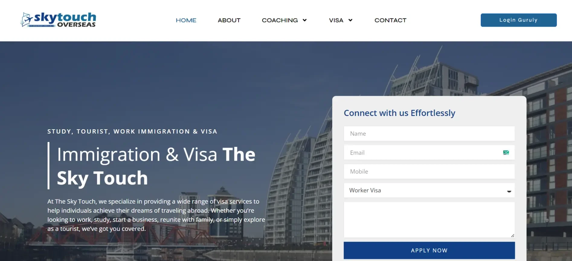 Visa Immigration website by Jatin Garg - Facebook Ads expert